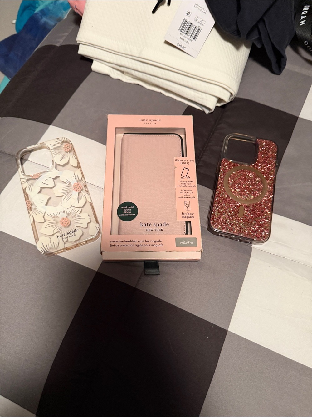 3 iPhone 14 Pro kate spade Assorted Pink & Floral MagSafe compatible